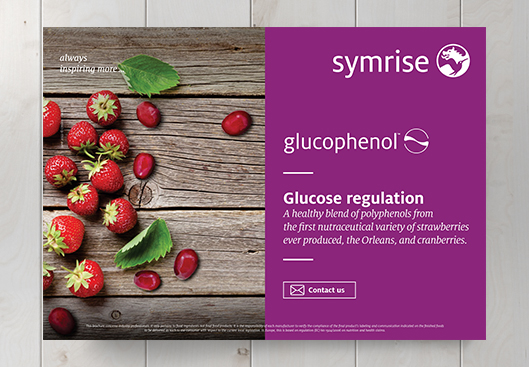 Top view of the Glucophenol brochure on wooden table