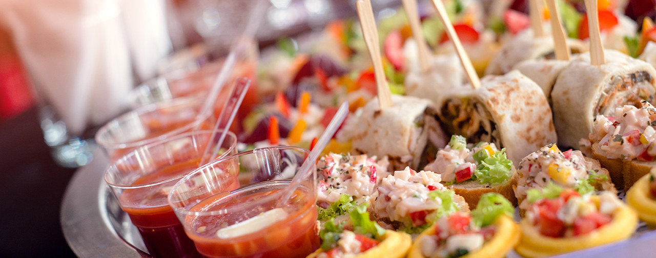 Close up of catering food 