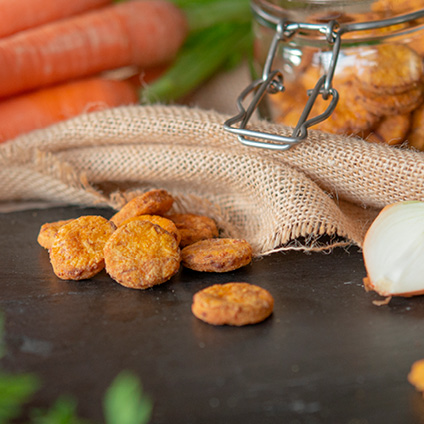 Organic Onion and Carrot_Biscuit on slate