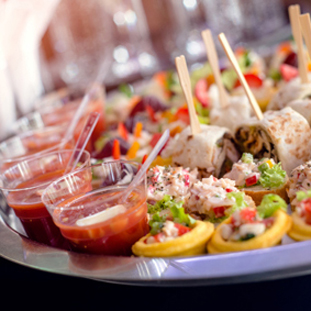 Close up of catering food 