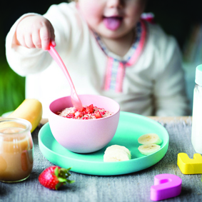 Close up on baby food applications