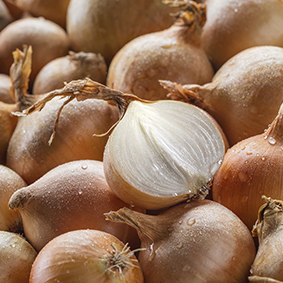 Pile of fresh onions ingredients