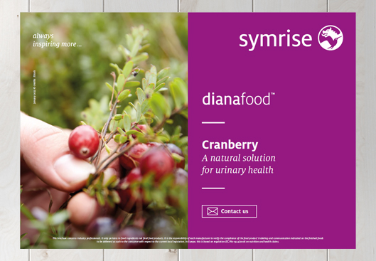Top view of the Cranberry brochure on wooden table
